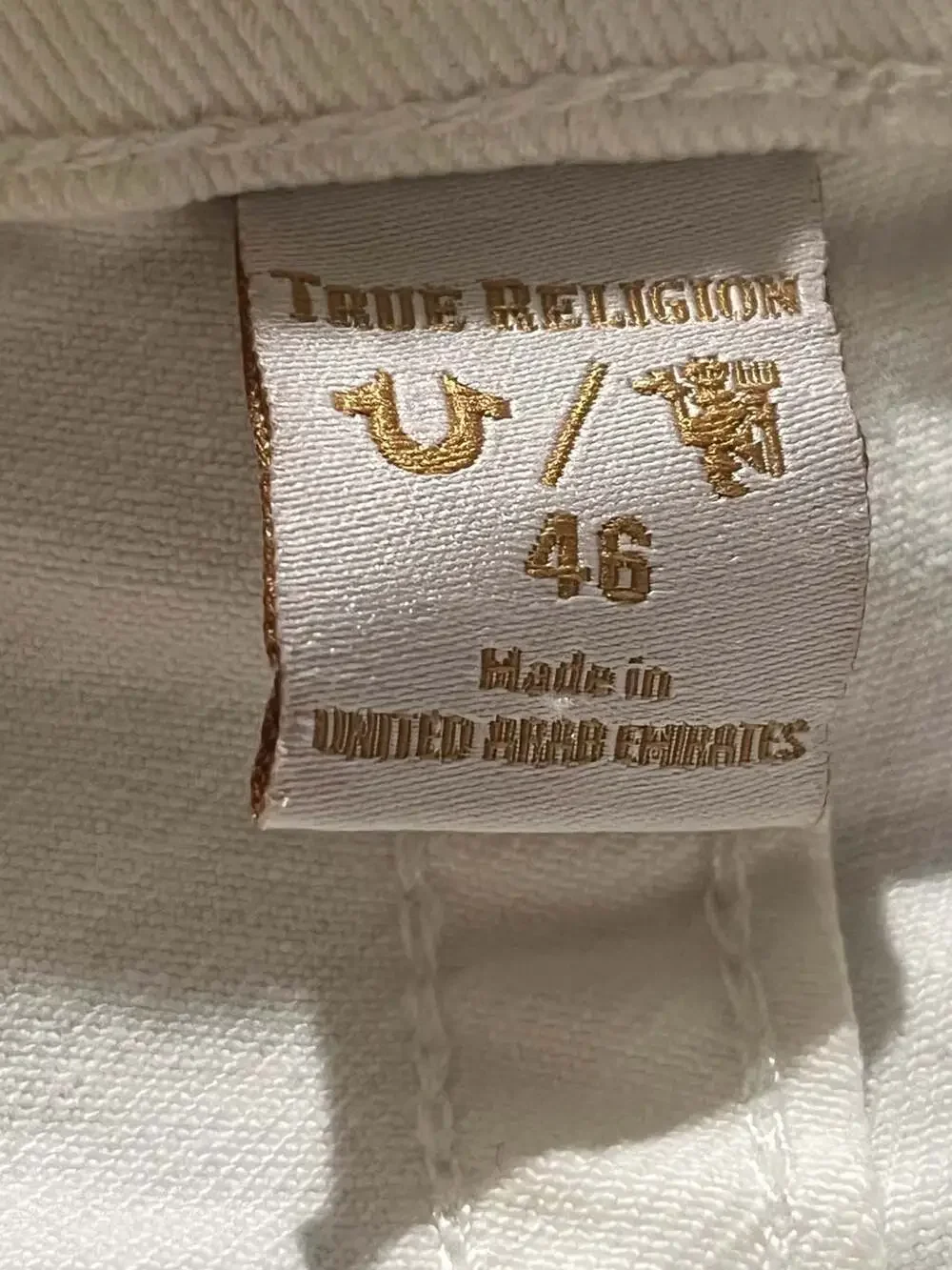 🔥True Religion x Manchester United Limited Edition White Denim Jeans collab siz